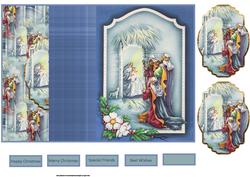 Nativity No Hole Fold Back Card and Toppers