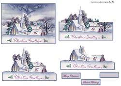 Blue Blue Christmas Easy Cut Decoupage