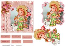 Picnic Time Card with Decoupage