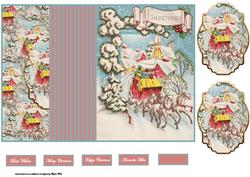 Christmas Travel No Hole Fold Back Card