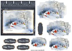 Silent Night Hamlet Card and Shaped Layers