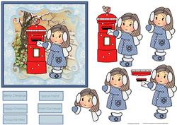 Posting a Card to Santa Card with Decoupage