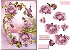 Rose Garden Card with Decoupage