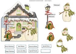 Christmas Nitville Shaped Over the Edge Card