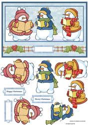 The Snowmen Singers Card and Decoupage