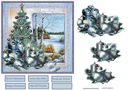 Peace at Christmas Card with Decoupage