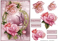 Vintage Pink Rose and Decoupage