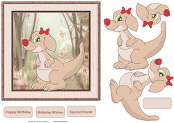 Little Kangaroo Card and Decoupage