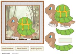 Mr Tortoise Card with Decoupage