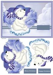 Polar Bear Card with Decoupage