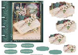 Silent Night Vintage Card with Shaped Layers