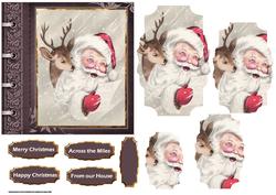 Santa Sings Carols Card with Shaped Layers