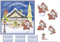 Snowman and His Pal the Owl Card
