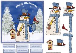 Sam the Snowman Card and Decoupage