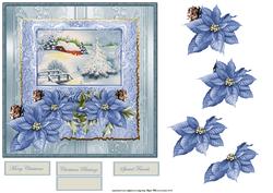 Vintage Christmas Card with Decoupage