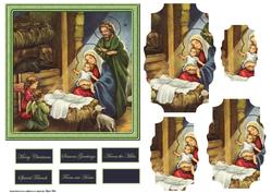 Baby Jesus Card with Shaped Layers