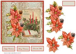 Story of Christmas and Poinsettias Card
