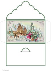 Santa and Elves Dressing the Tree Money Wallet