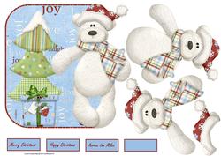 Polar Bear Christmas Over the Edge Card