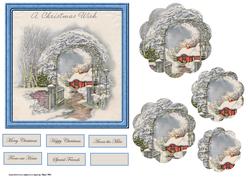 A Welcome at Christmas Card with Petal Stacker