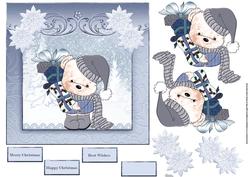 Gift Ted Card with Decoupage