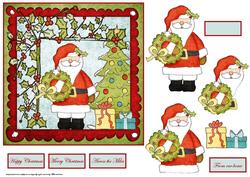 Santa and His Christmas Tree Card