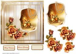 Christmas Candles and Baubles Card and Decoupage