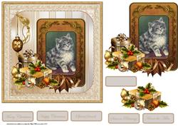 Christmas Cat with Baubles