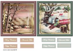 Vintage Christmas Scenes Card Fronts