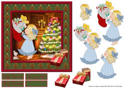 Stocking Secret Card with Decoupage