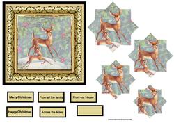 Deer and Fawn Card with Shaped Layers