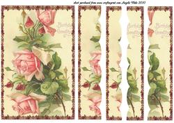 Vintage Birthday Rose Scallop