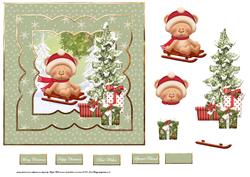 Santa Has Been, Card with Decoupage