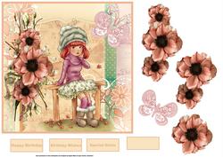 Autumn Time Card with Decoupage