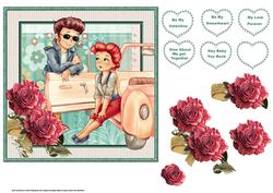 Hey Baby Card with Decoupage and Sentiment Tags