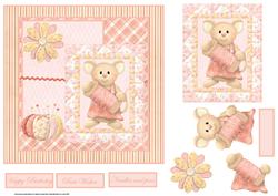 Needles and Pins Mice Card Front with Decoupage