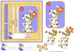 Finneys Garden Card with Decoupage