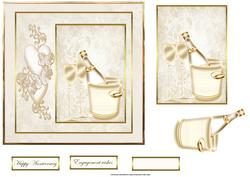 Celebrate an Anniversary Card with Decoupage
