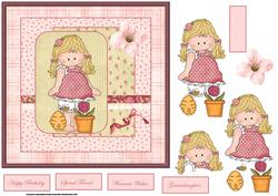 Belinda Likes Flowers Card with Decoupage