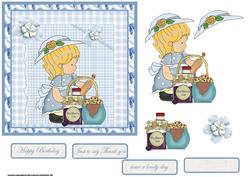 Baking Day Card with Decoupage