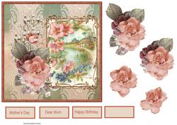 Lakeside Cottage Card with Decoupage