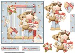 Puppy Love Card with Decoupage