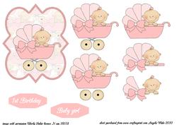 Pink Pram Bracket Shape