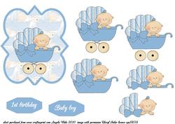 Blue Pram Bracket