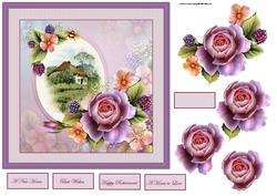 New Cottage Home Card with Decoupage
