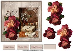 Burning the Midnight Candle Card with Decoupage