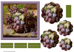 A Basket of Mixed Lilacs with Petal Stackers