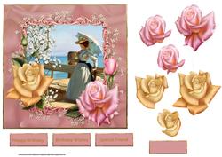 Lady at the Lake Card with Decoupage