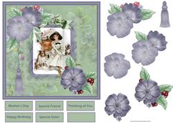 Lady with Her Dog Card and Decoupage