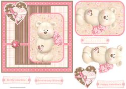 Roses for My Valentine Card with Decoupage